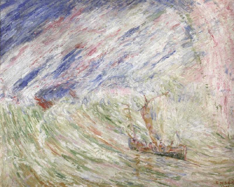 James Ensor Christ Calming the Storm Sweden oil painting art